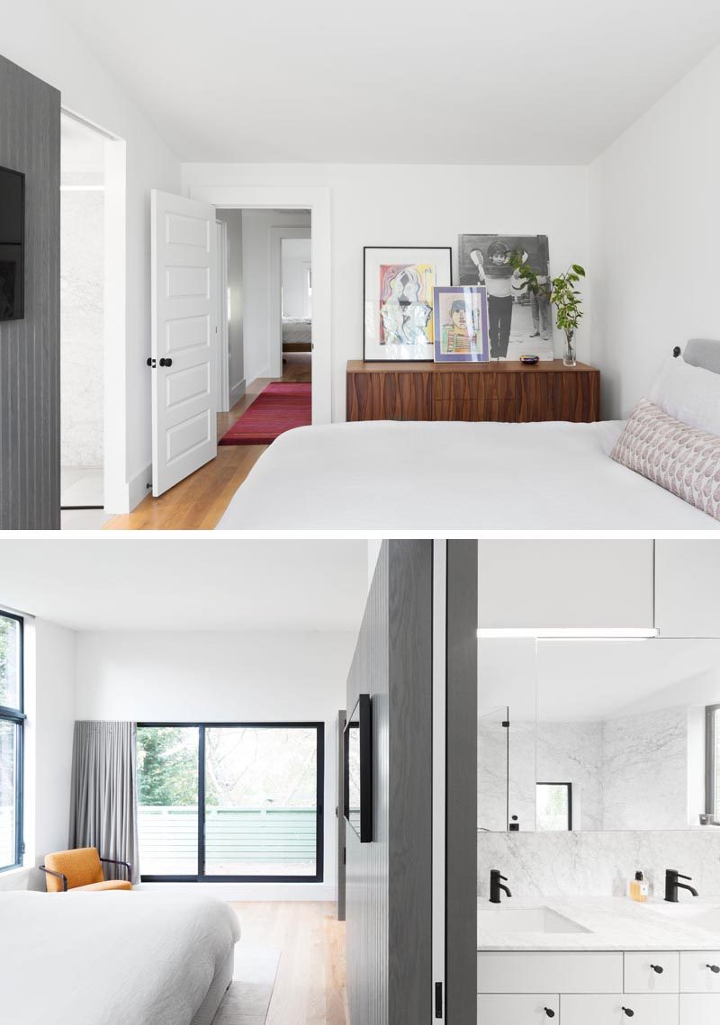 When Best Practice Architecture was renovating a house in Seattle, Washington, they decided to include a new and modern master suite with a balcony, walk-through closet, and en-suite bathroom. #MasterSuiteIdeas #ModernBedroom