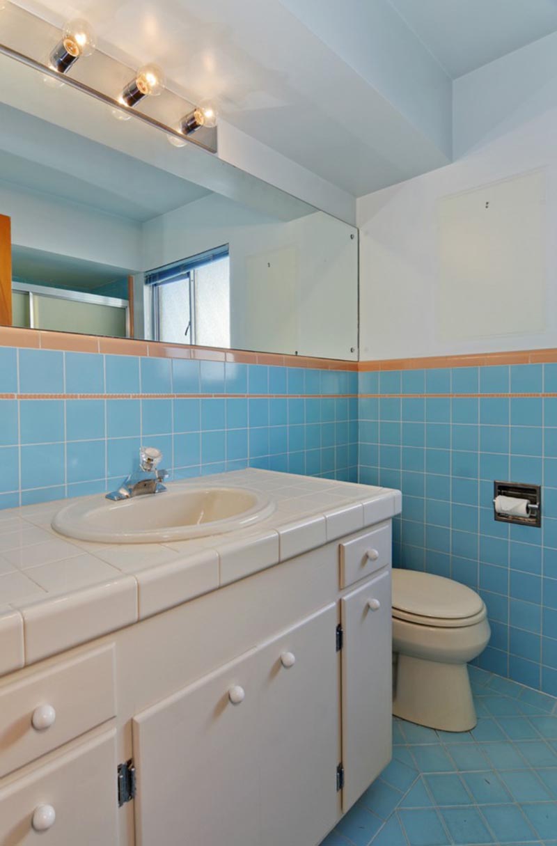 BEFORE PIC - As part of a renovation project, Seattle-based SHED Architecture & Design transformed a dated bathroom and brought it up to today's standards. #BathroomRenovation #BathroomRemodel