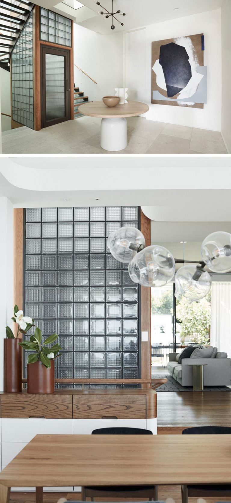 The Walls Of Glass Blocks Surrounding These Stairs Help To Provide Natural Light While