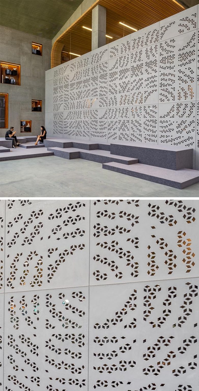 Perforated Accents Add An Artistic Flair To This Workplace Interior