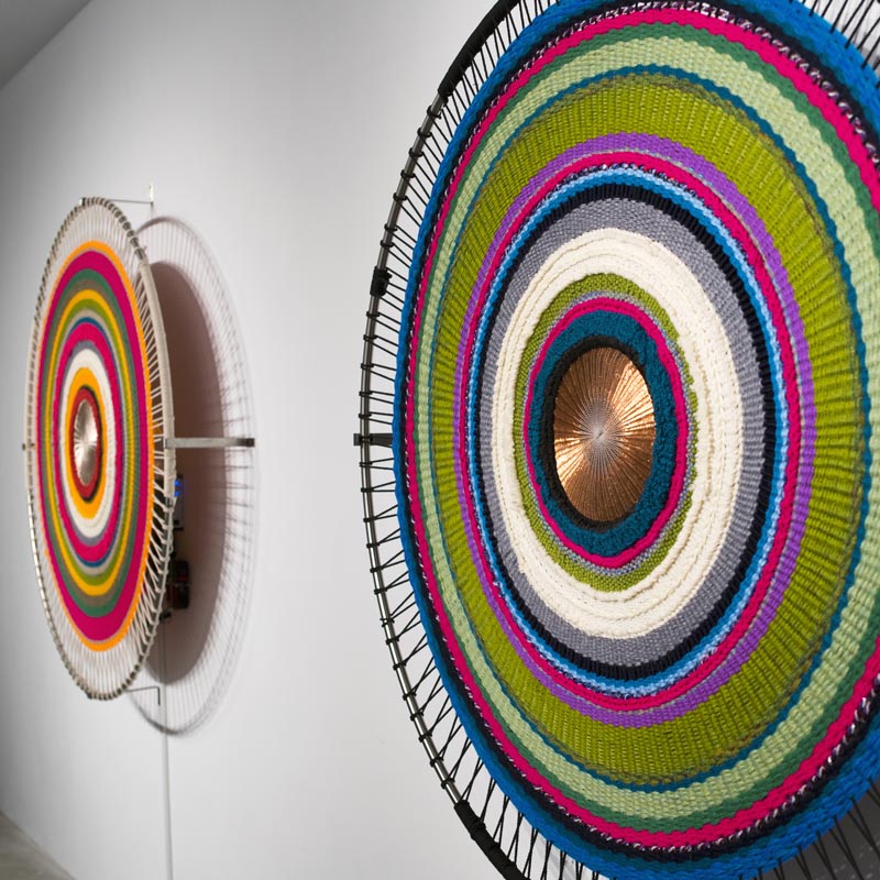 Sound Circles Taiwan Sonic Textile Installation by Hyojin Yoo and Nupur Mathur #ArtInstallation #Wall Art