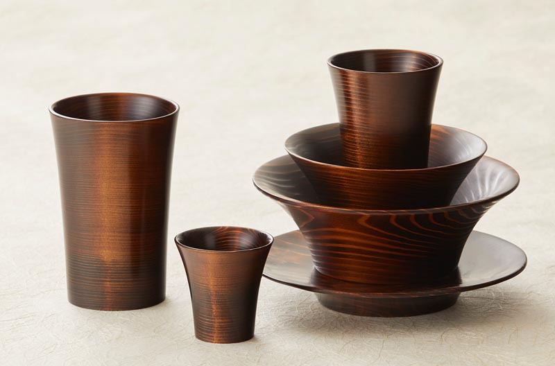 Kamiyama SHIZQ Project Wooden Tableware by Kiyoharu Hirose.