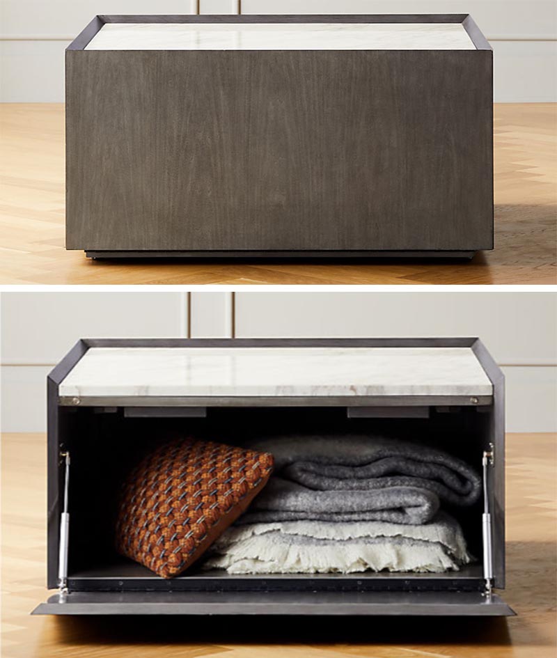 10 Blanket Storage Ideas For Your Home, Small Coffee Table With Blanket Storage