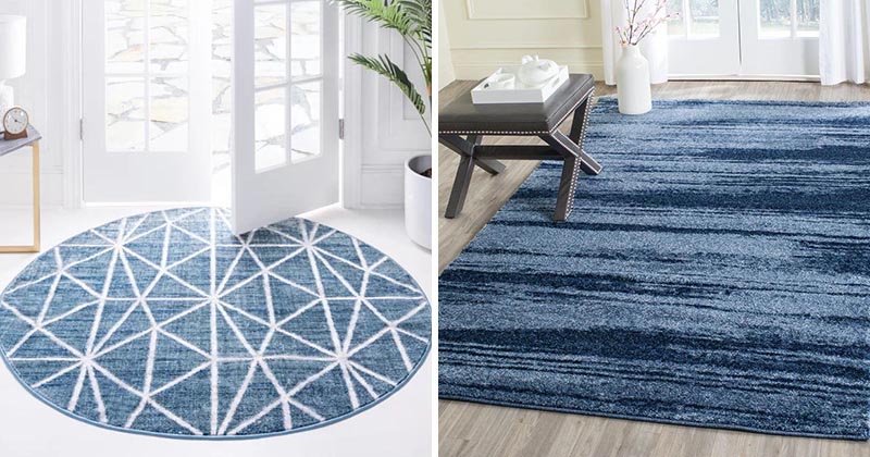 10 Ideas For Including Blue Rugs In Any, Modern Blue Rug