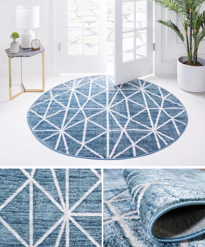 10 Ideas For Including Blue Rugs In Any, Round Rug Blue