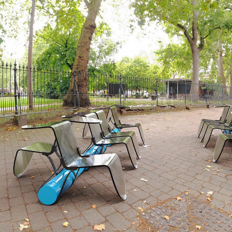 Modern public furniture and outdoor garden chair.