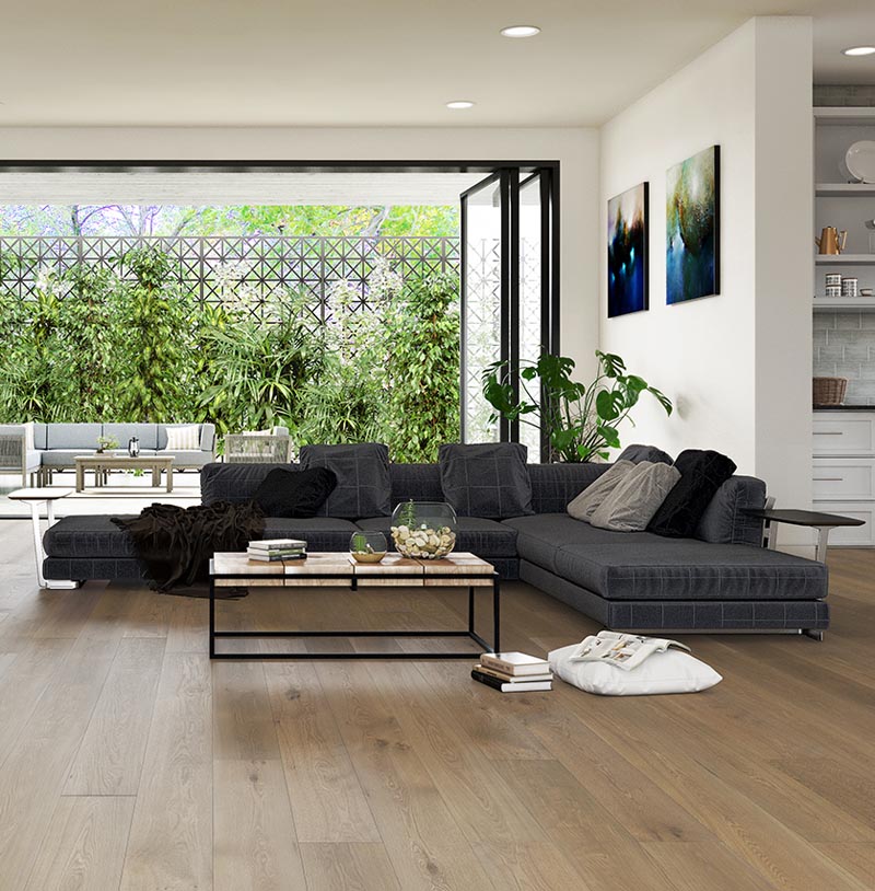 Lighter Toned Wide Plank Wood Flooring