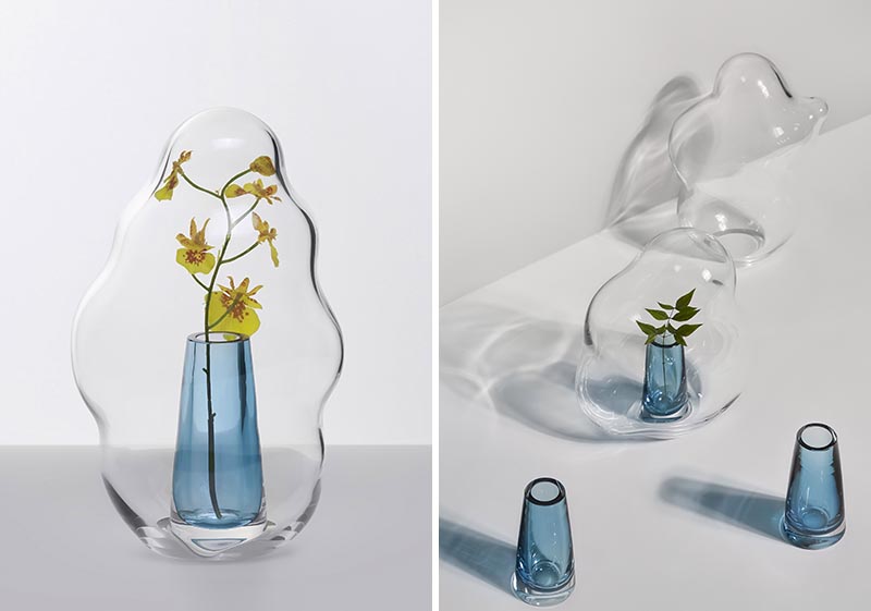 Yuhsien Design Studio has created a collection of modern vases that were inspired by the irregular and unique appearance of bubbles. #ModernVases #ModernDecor #Flowers #Florist
