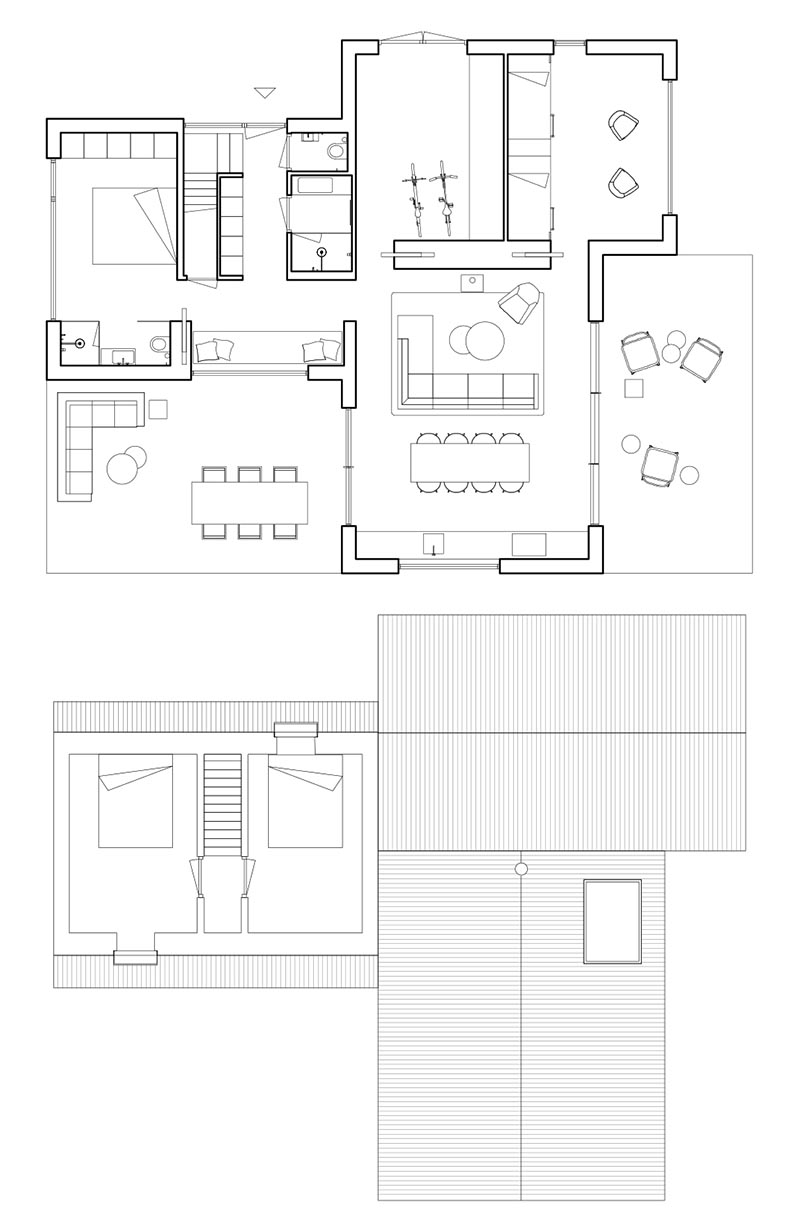 Architecture firm HofmanDujardin has recently completed a new holiday villa in Tonden, Netherlands, for their clients who wanted an escape from the rush of the city. #FloorPlan #HouseLayout #ModernHouse