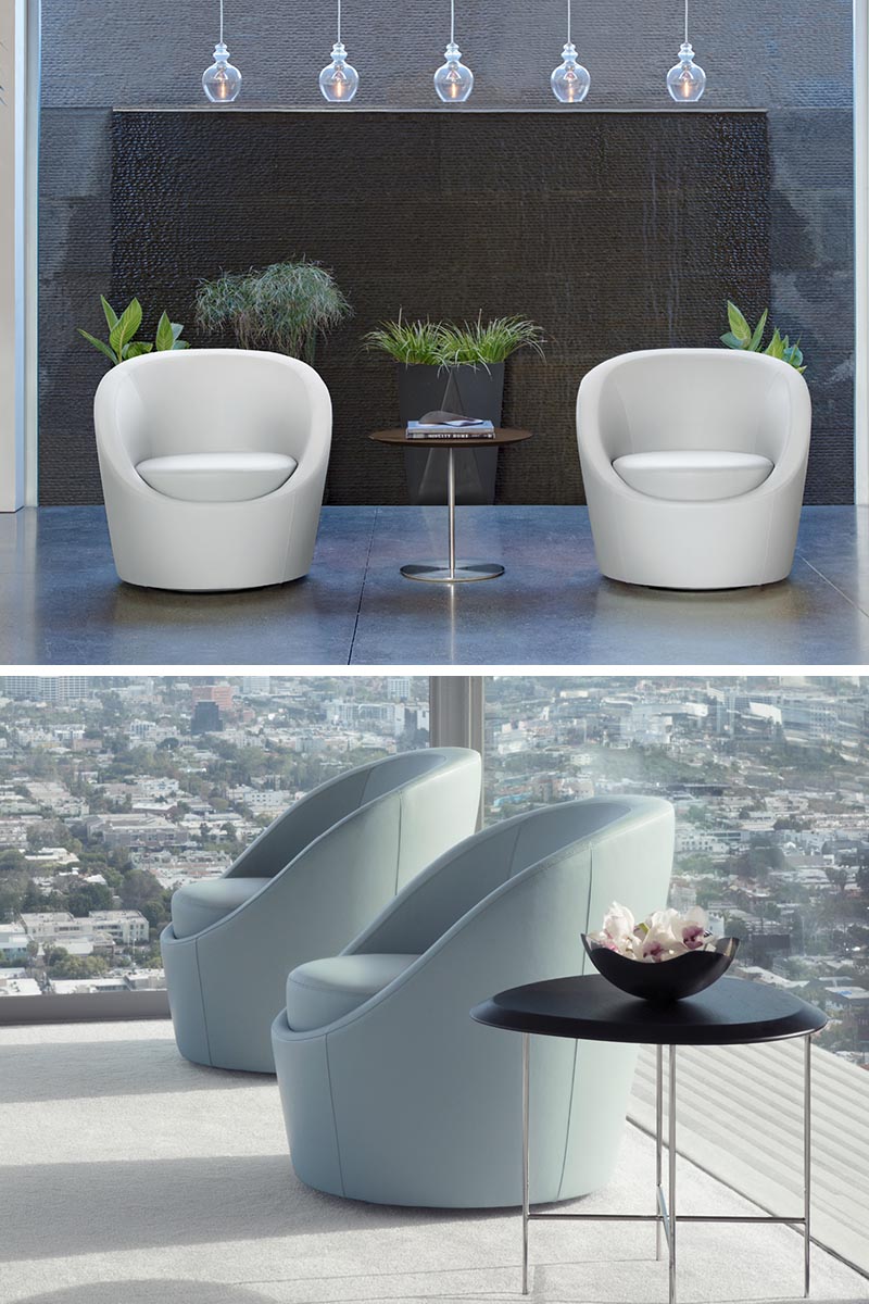 Terry Crews has designed Lily, a modern, stationary, standalone upholstered armchair.