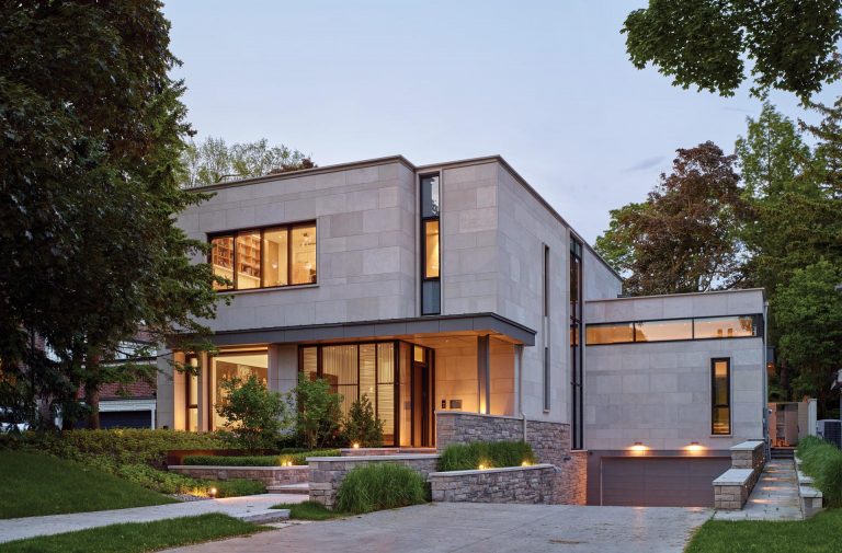 A Limestone Exterior Is The Face Of This Modern House In Toronto