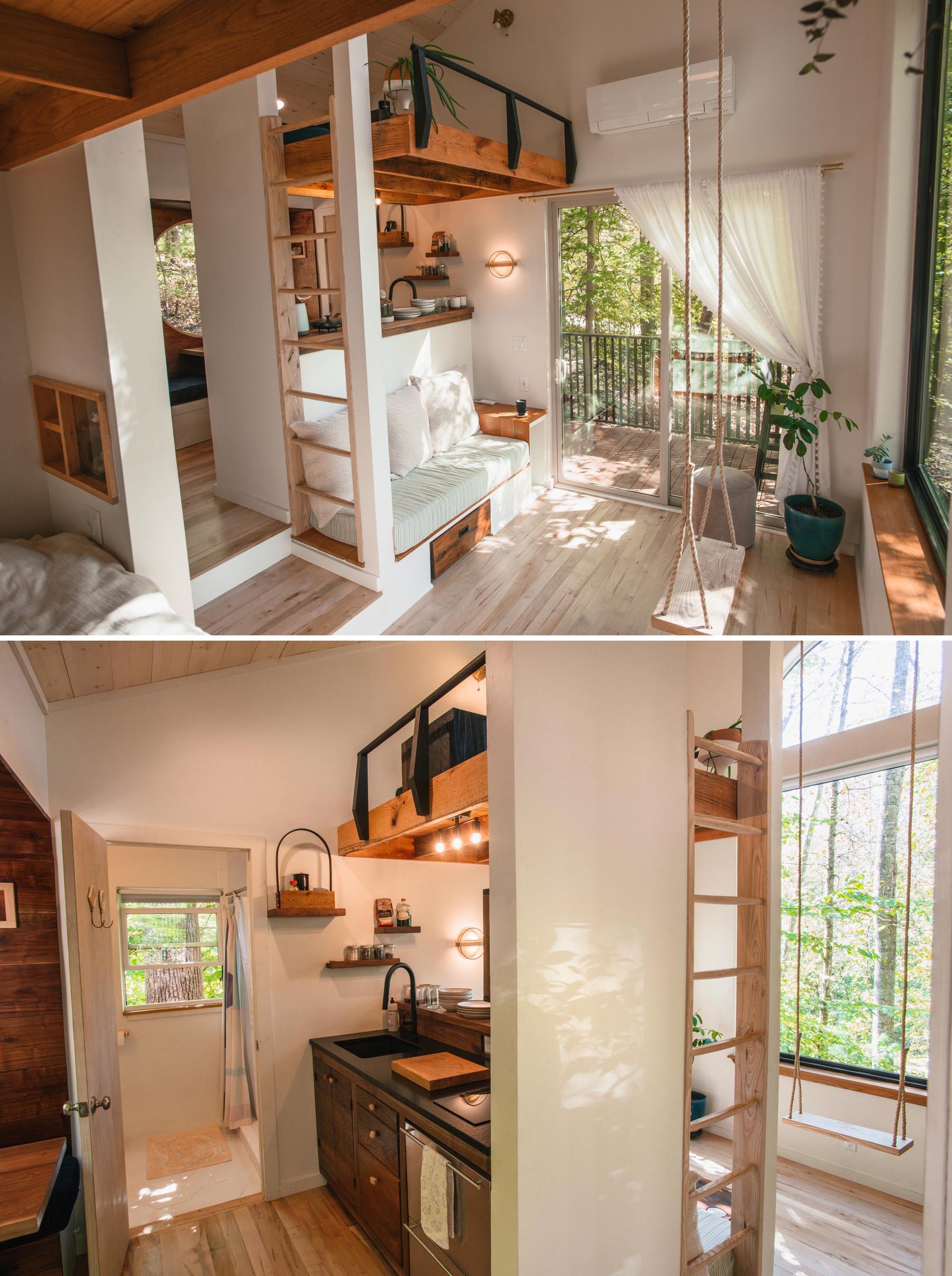 This Small House In The Forest Has High Ceilings To Allow For Two Loft Spaces This Small House In The Forest Has High Ceilings To Allow For Two Loft Spaces