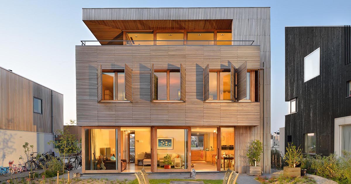 The Wood Window Shutters On This House Match The Home’s Exterior So They Blend In When Closed