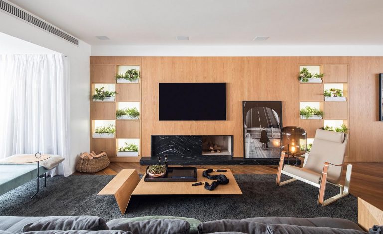 Living Room Shelving Designed For Plants Instead Of Books