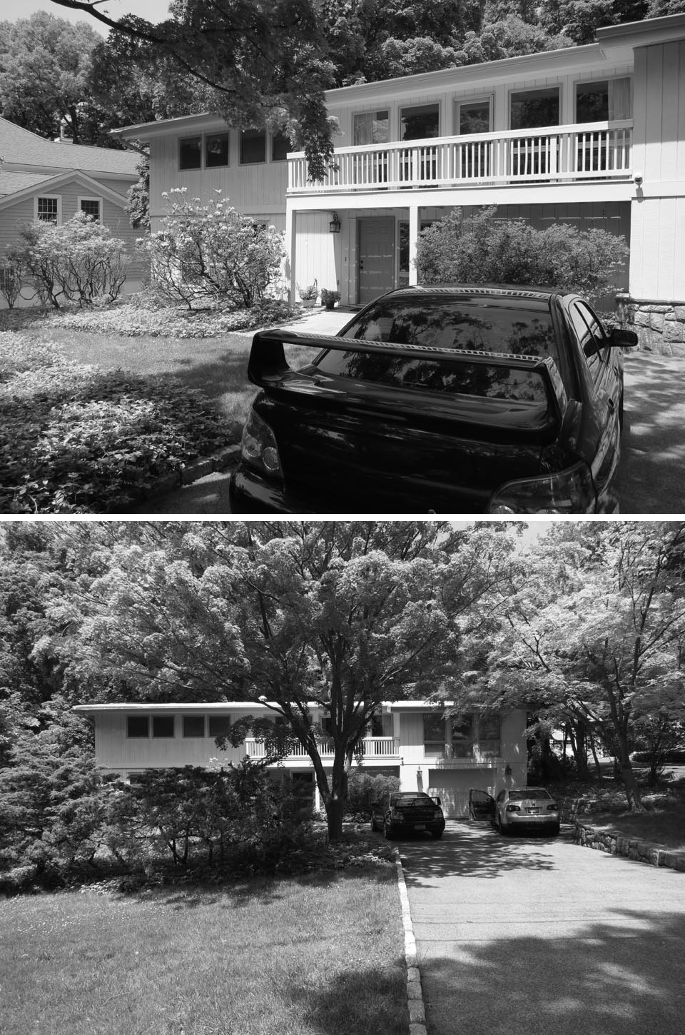 'Before' photos of a 1960's era two level home.