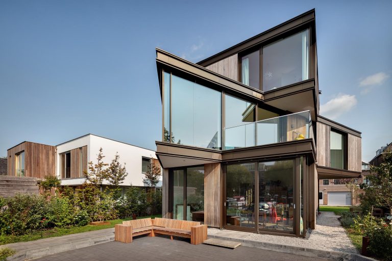 An Angular Second Floor Gives This Home A Unique View Of The Water