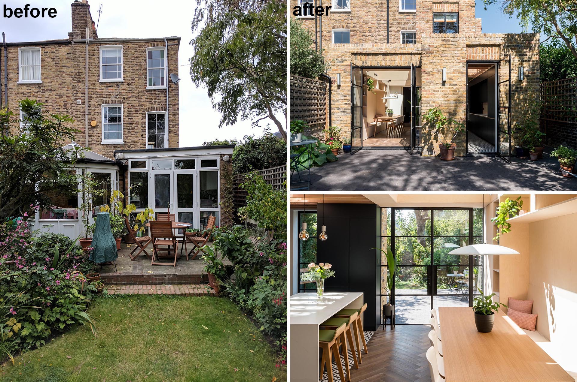 Bradley Van Der Straeten Architects has designed the renovation and addition of a brick home in London, England.