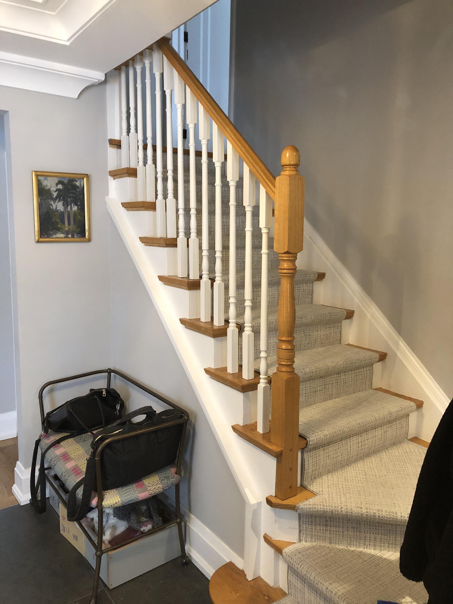 A staircase before the renovation.