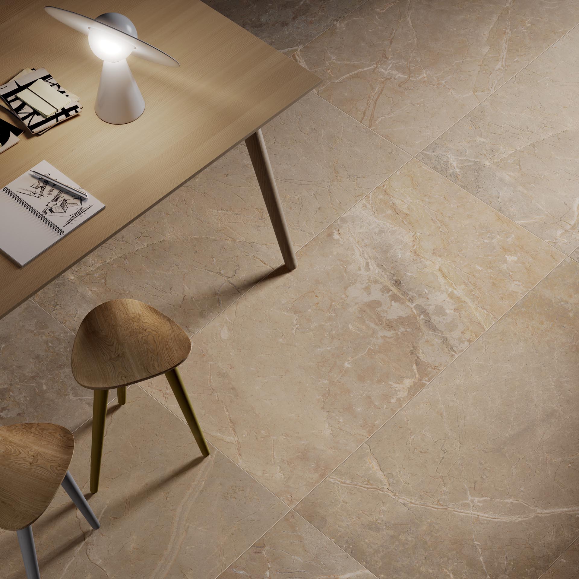 Earthy tiles with a natural tone that's inspired by Fall (Autumn).