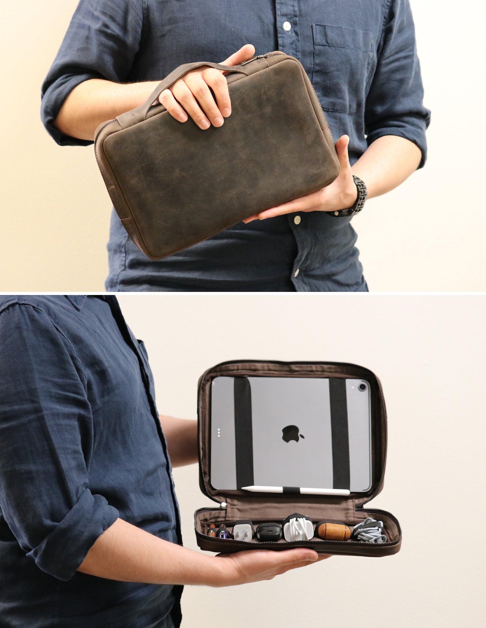 Gift Idea - Leather Travel Tech Organizer