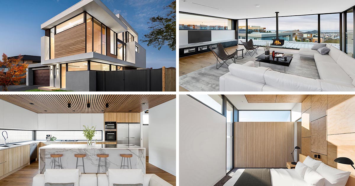 The Living Room Was Placed On The Top Floor Of This Home So They Could Enjoy The Water Views