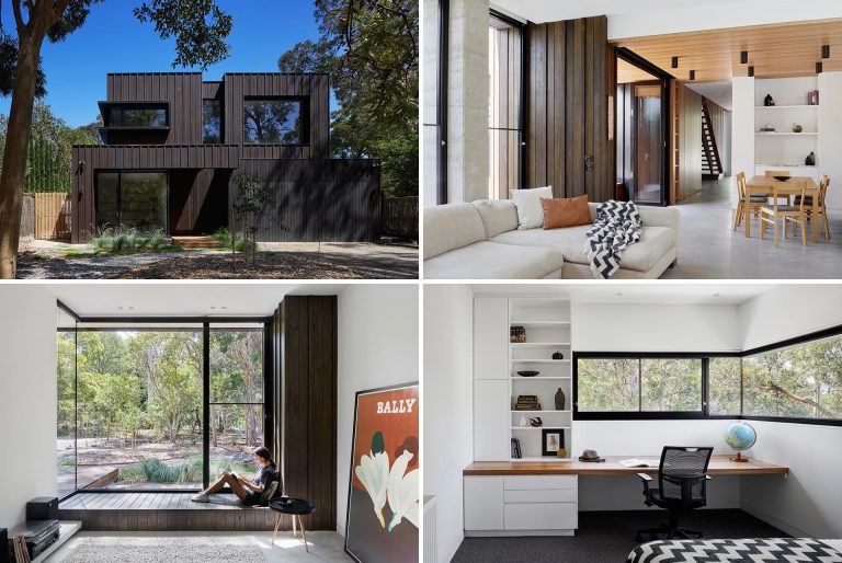 An Exterior Of Blackbutt Timber Hides The Bright White Interior Of This Home