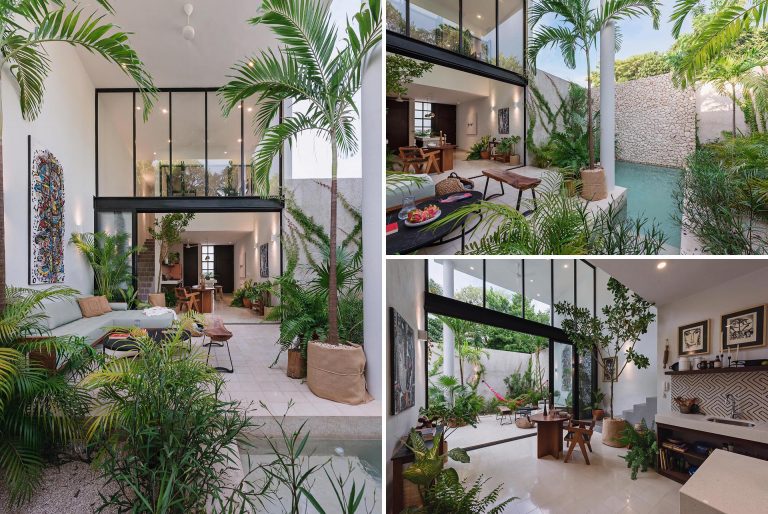 The Simple Exterior Of This Home Hides The Tropical Paradise Within It