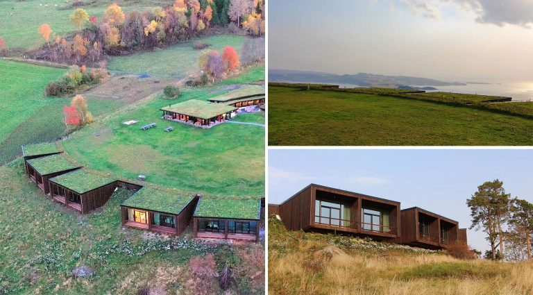 A Large Green Roof Allows The Rooms Of This Hotel To Blend Into The Landscape