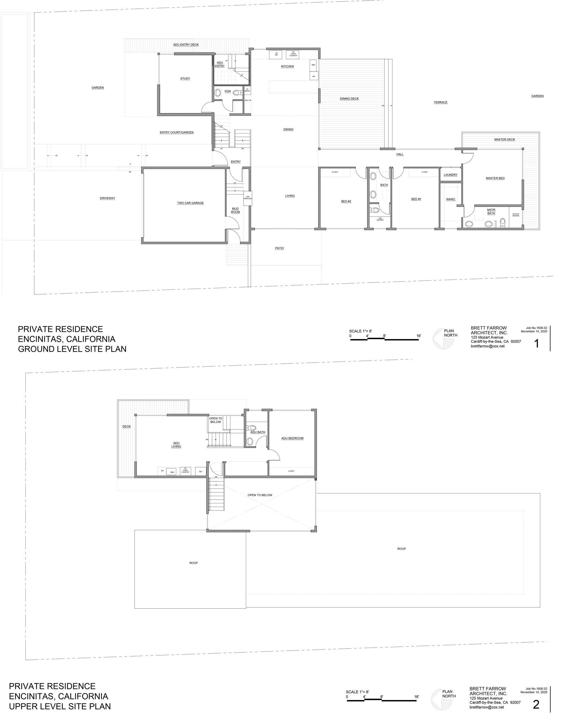 The floor plan of a modern home with an accessory dwelling unit for visiting relatives.