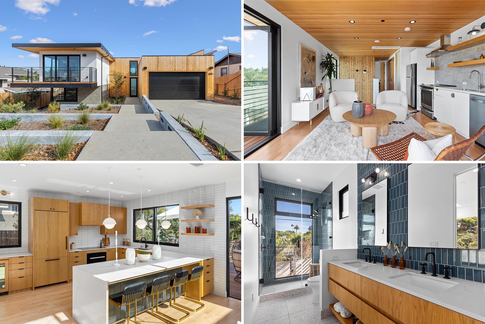 A modern home with an accessory dwelling unit for visiting relatives.