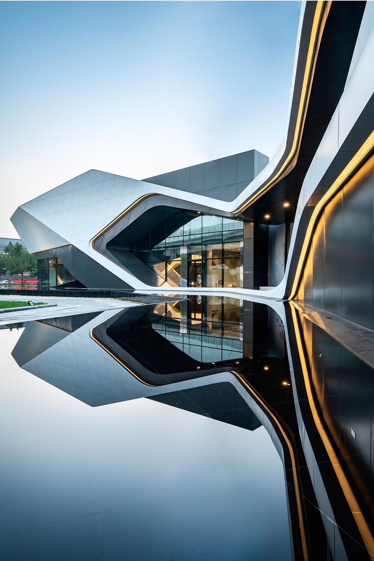 A modern building named 'Navigator' that was designed by Kris Lin.