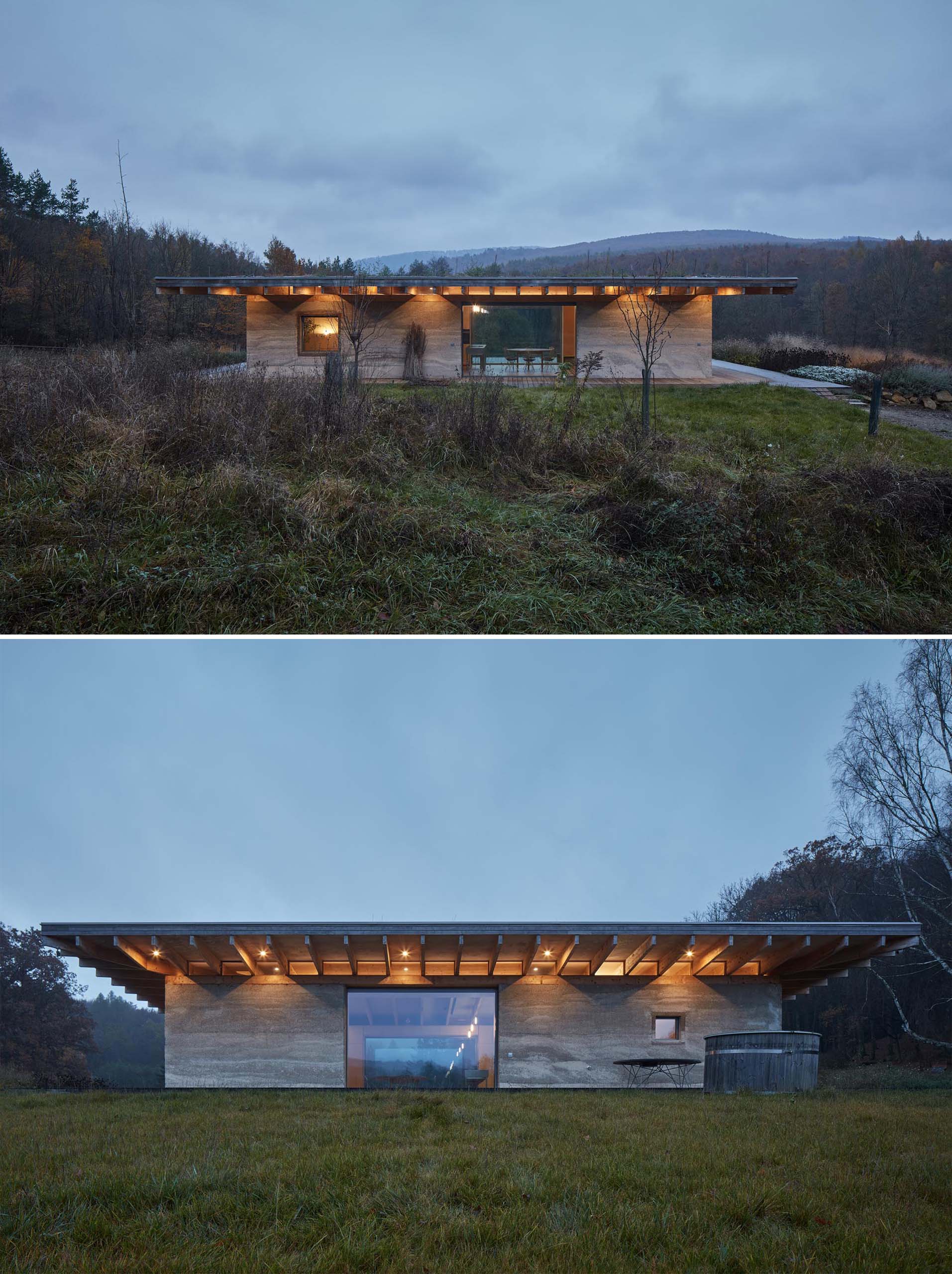 Hempcrete was the chosen material when building this cabin.