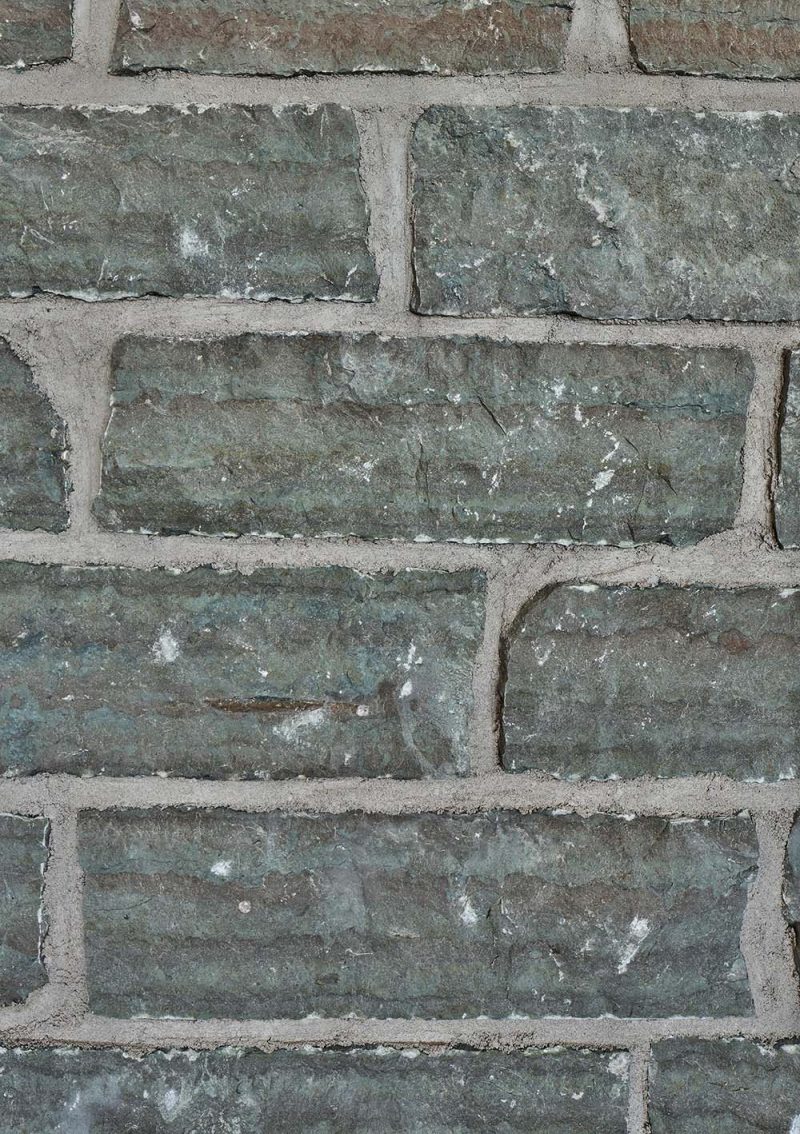 A closeup look at a limestone wall.