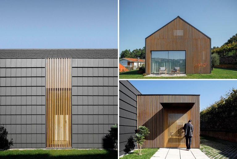 Wood Slats On The Exterior Of This House Hide Some Windows And Doors