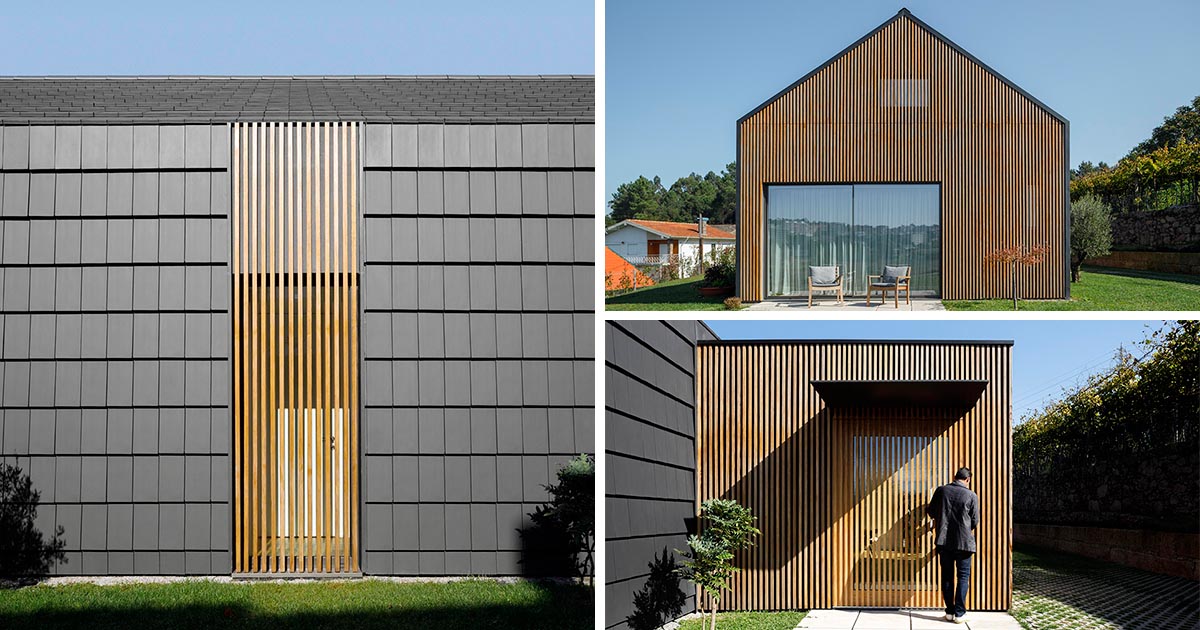 Wood Slats On The Exterior Of This House Hide Some Windows And Doors