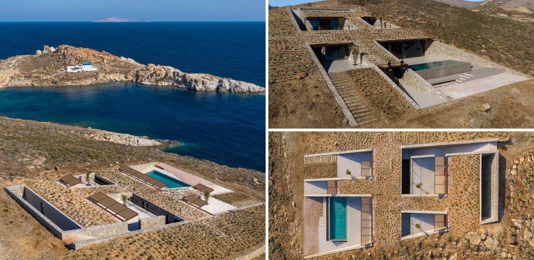 A Home Built Into The Hillside Of This Island Is Almost Invisible