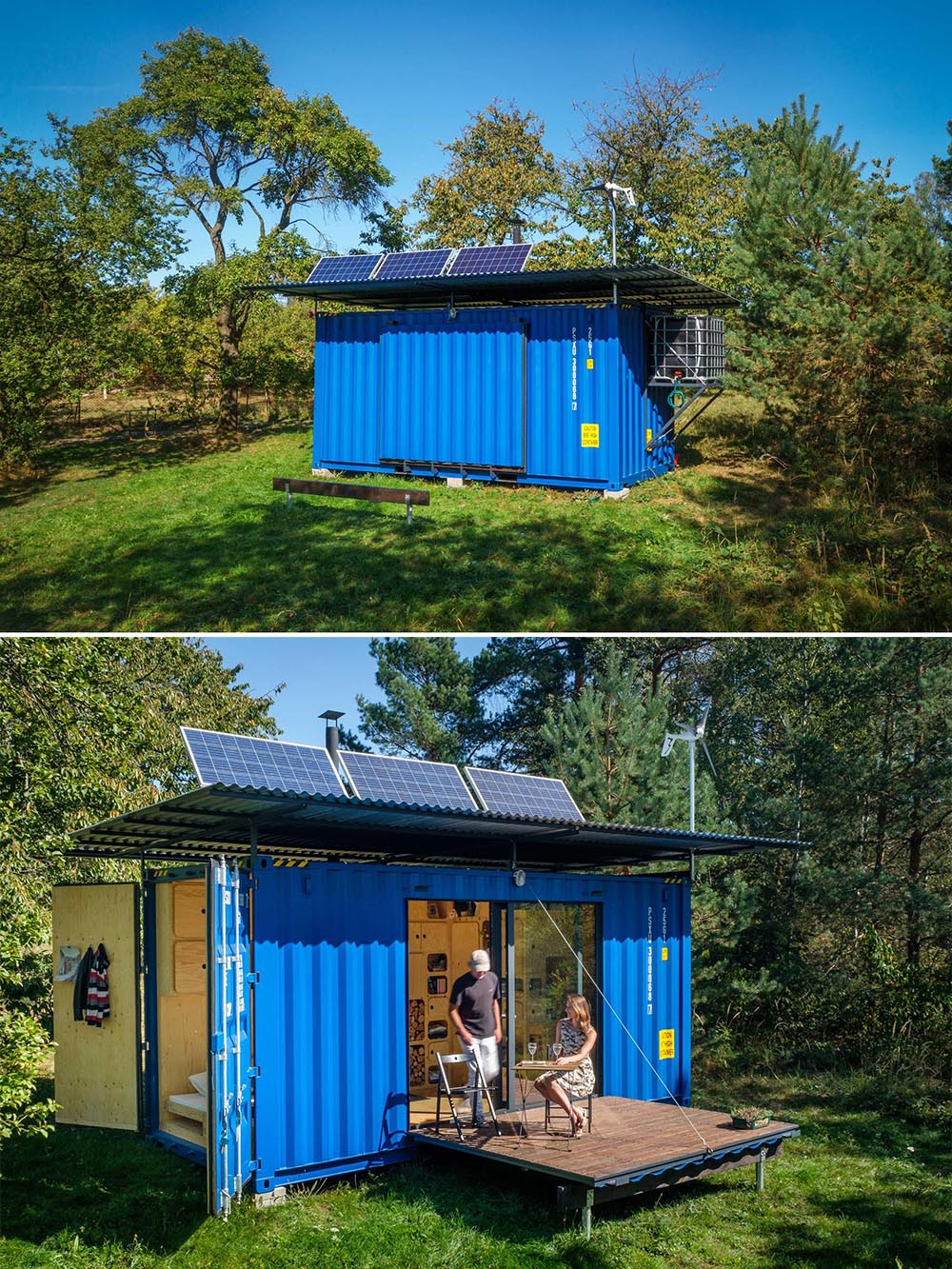 A tiny house made from a small shipping container, that's also completely off-grid.