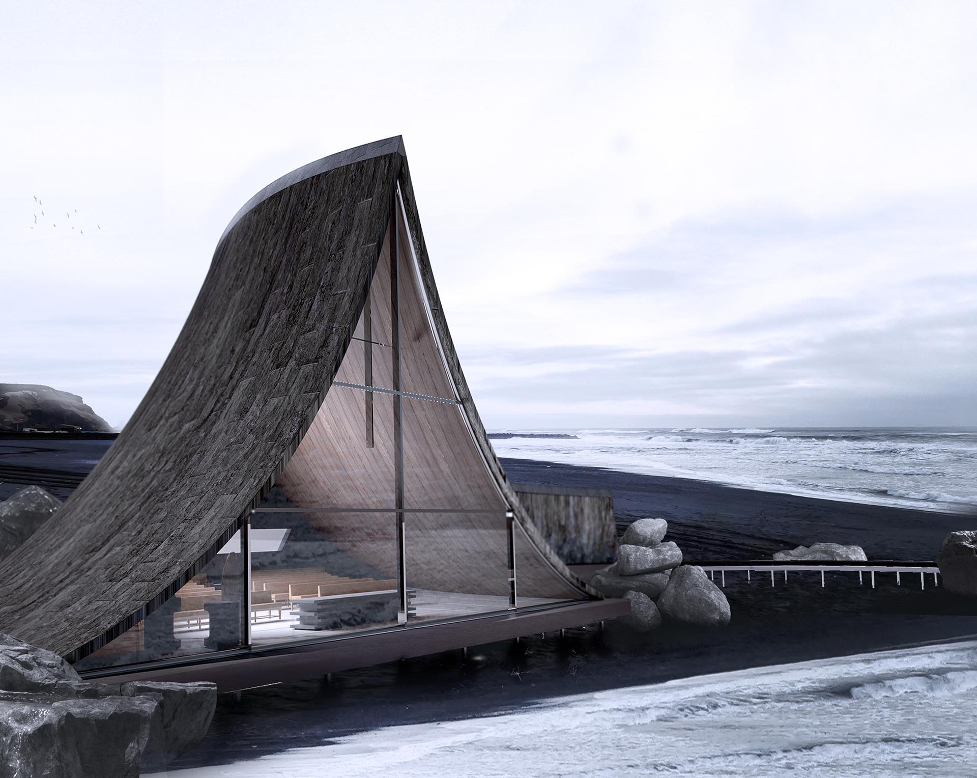 Coast Whale Chapel by Jinyu Zhang