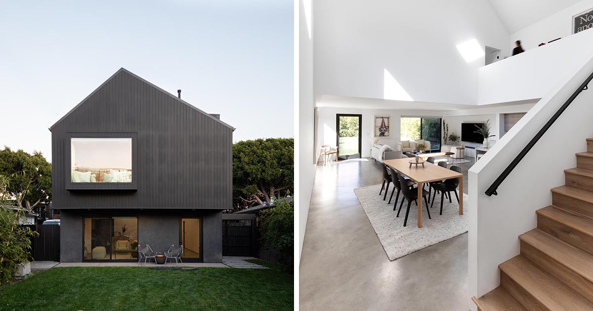 The Bold Black Exterior Of This Home Leads To A Bright White Interior