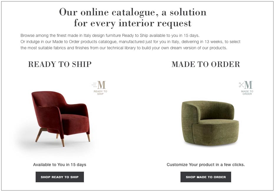 Modern furniture designs from Italian company Molteni&C.