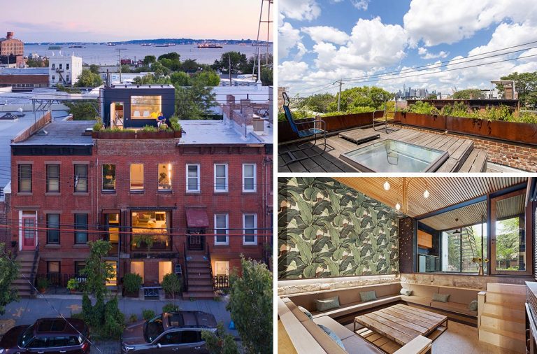 A Sunken Living Room And A Rooftop Deck Are Some Fun Features At This Remodeled Brick Home In New York