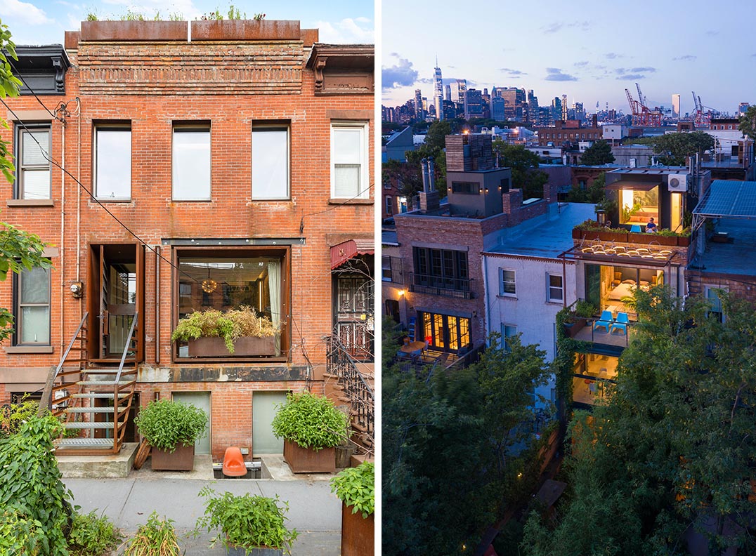 Architecture and interior design firm space4a, has completed the remodel of a brick home in the the Red Hook neighborhood of New York.