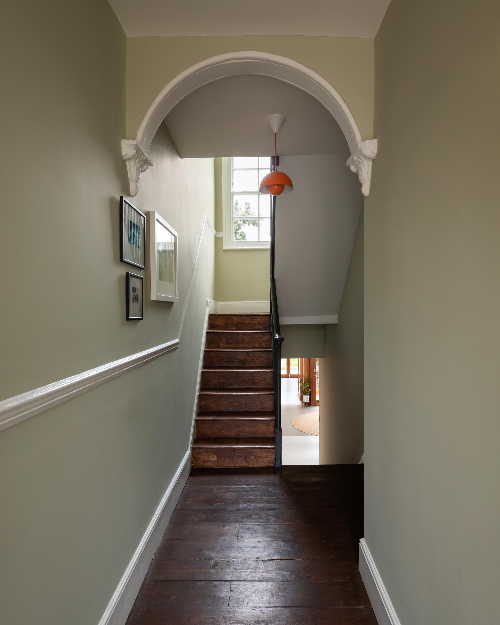 A traditional terrace house with a new extension.