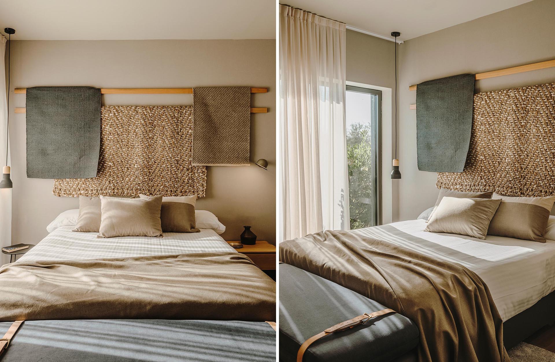 Draped Natural Fabrics Create A Unique Textural Decorative Element On 