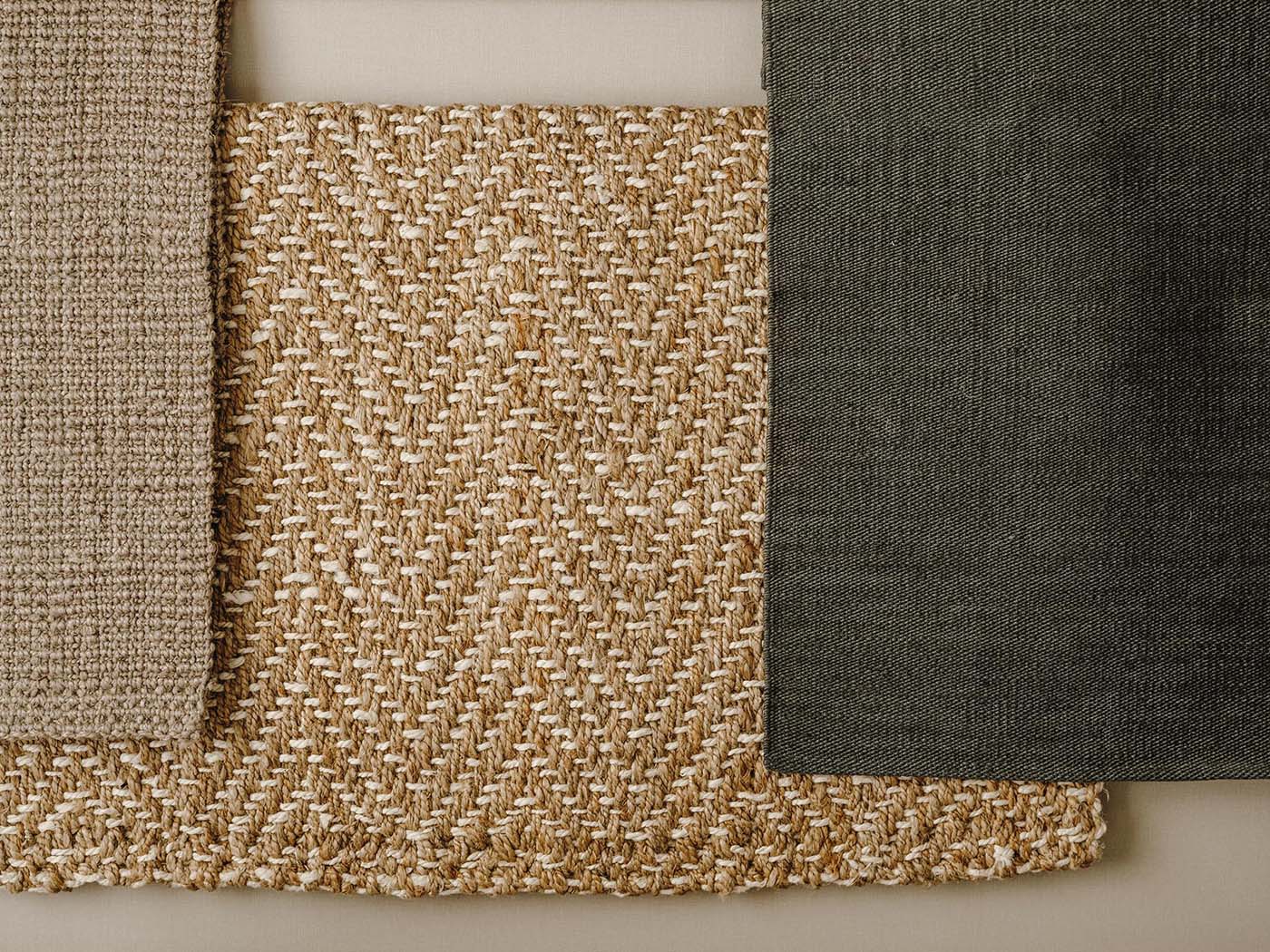 Natural fabric with different textures.