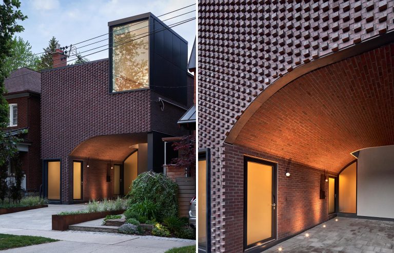 A Highly Textured Brick Exterior Was Designed For This Modern House In Toronto