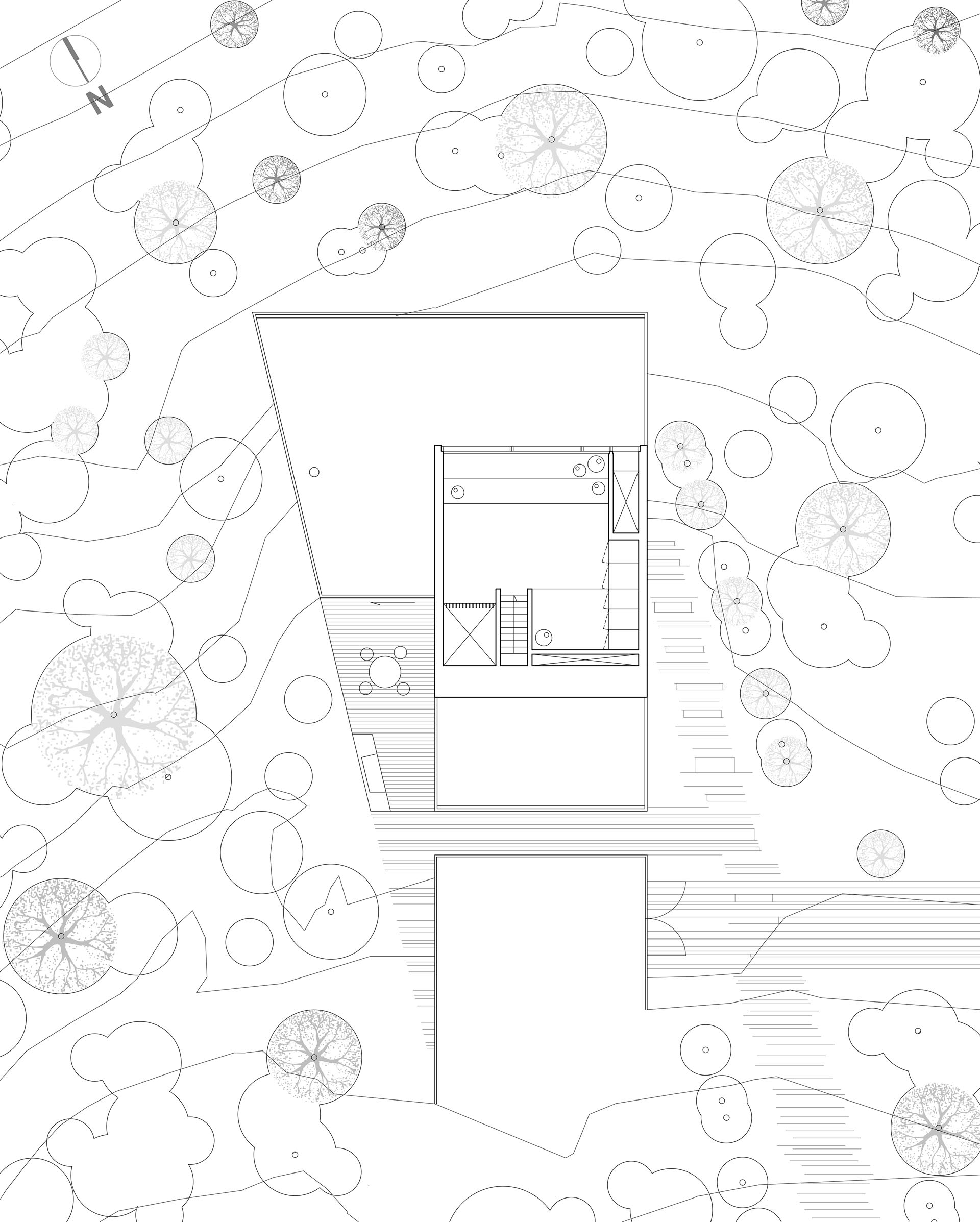 The floor plan of a modern home.