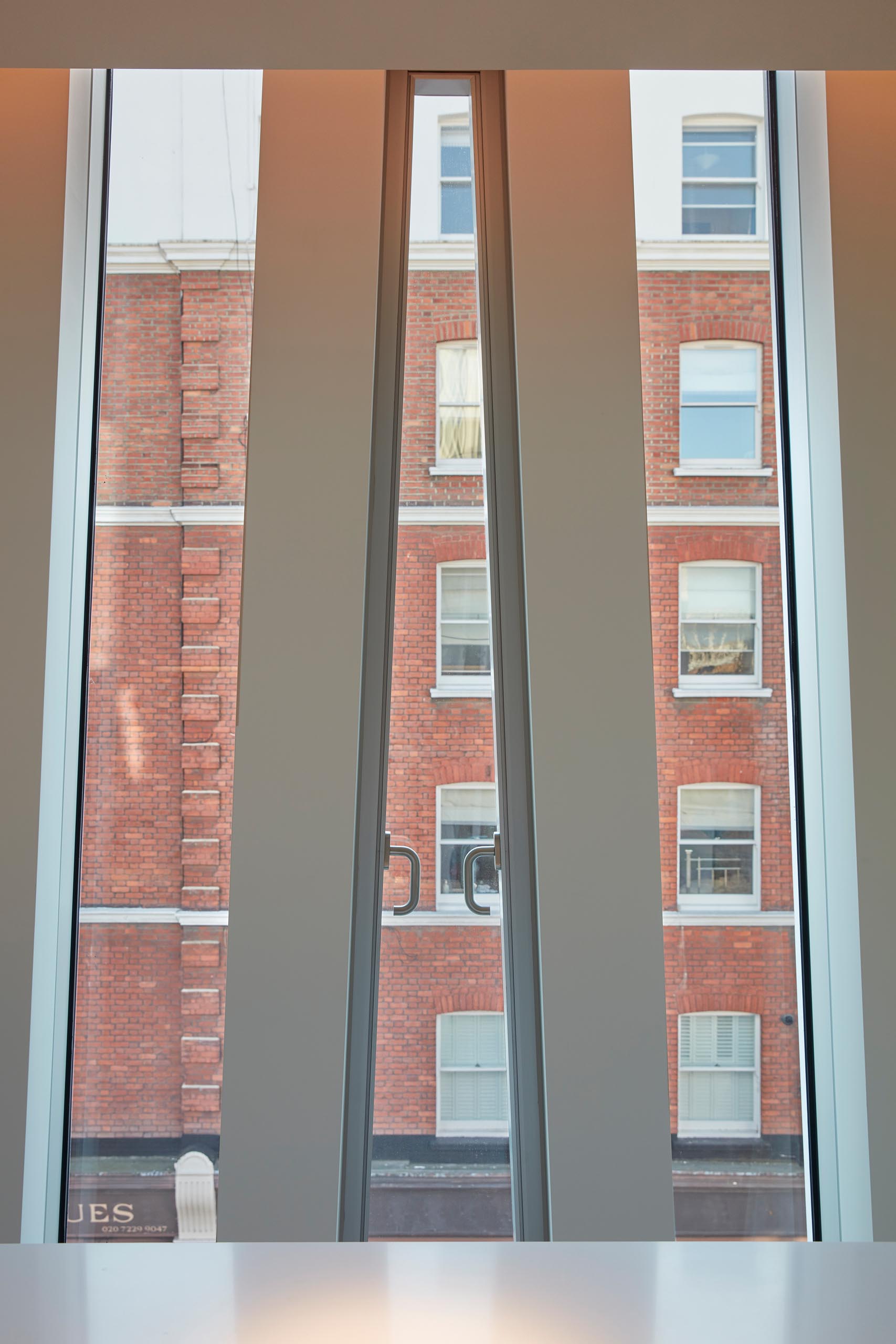 Uniquely shaped windows showcase the lines on the exterior.