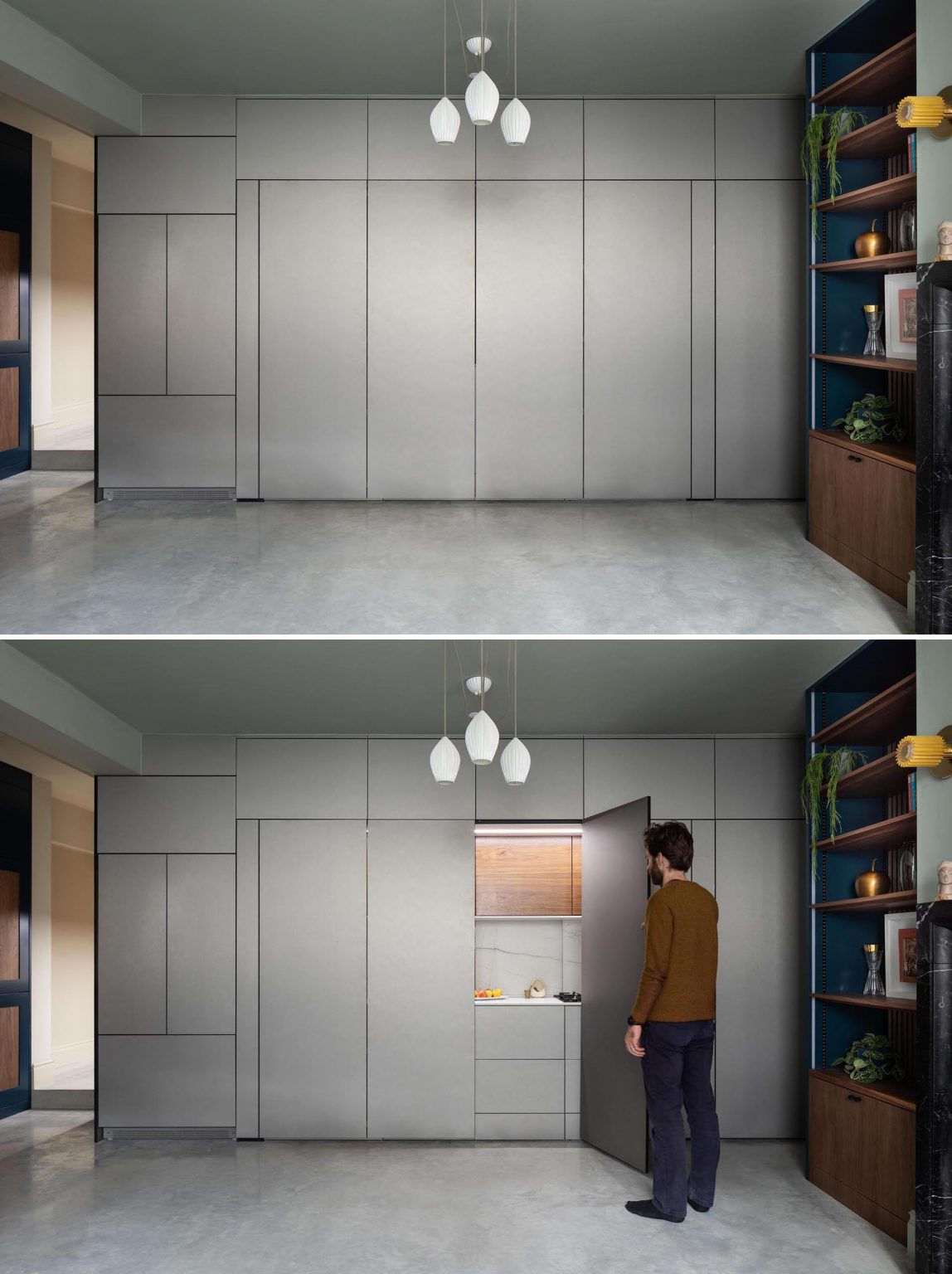 This Kitchen Was Designed To Hide Behind A Wall Of Minimalist