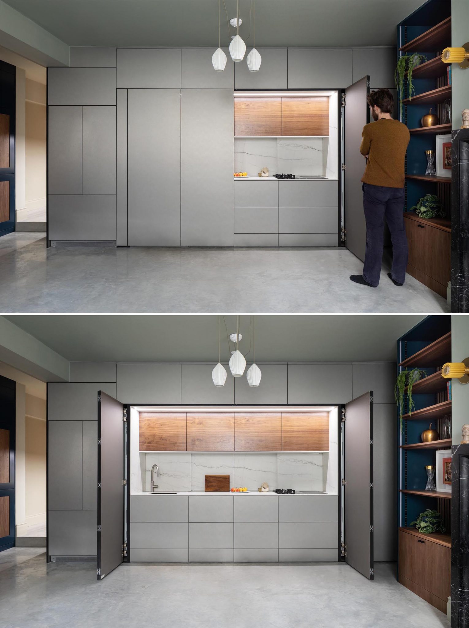 This Kitchen Was Designed To Hide Behind A Wall Of Minimalist